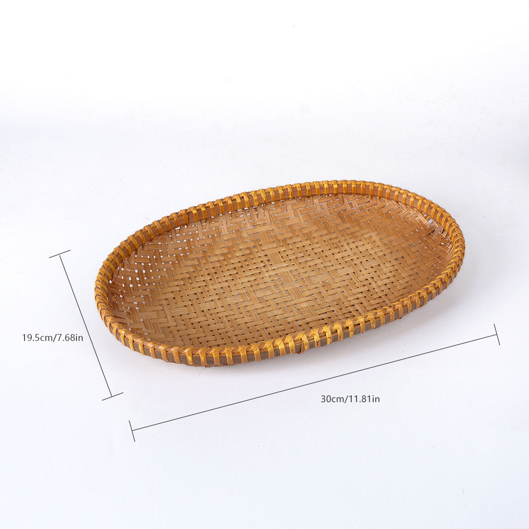 Bamboo Woven Kitchen Tray & Basket Set – 6 Sizes Available