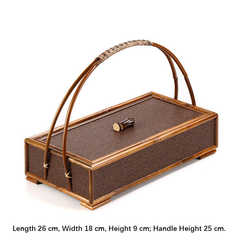 Vintage Bamboo Handwoven Storage & Gift Basket