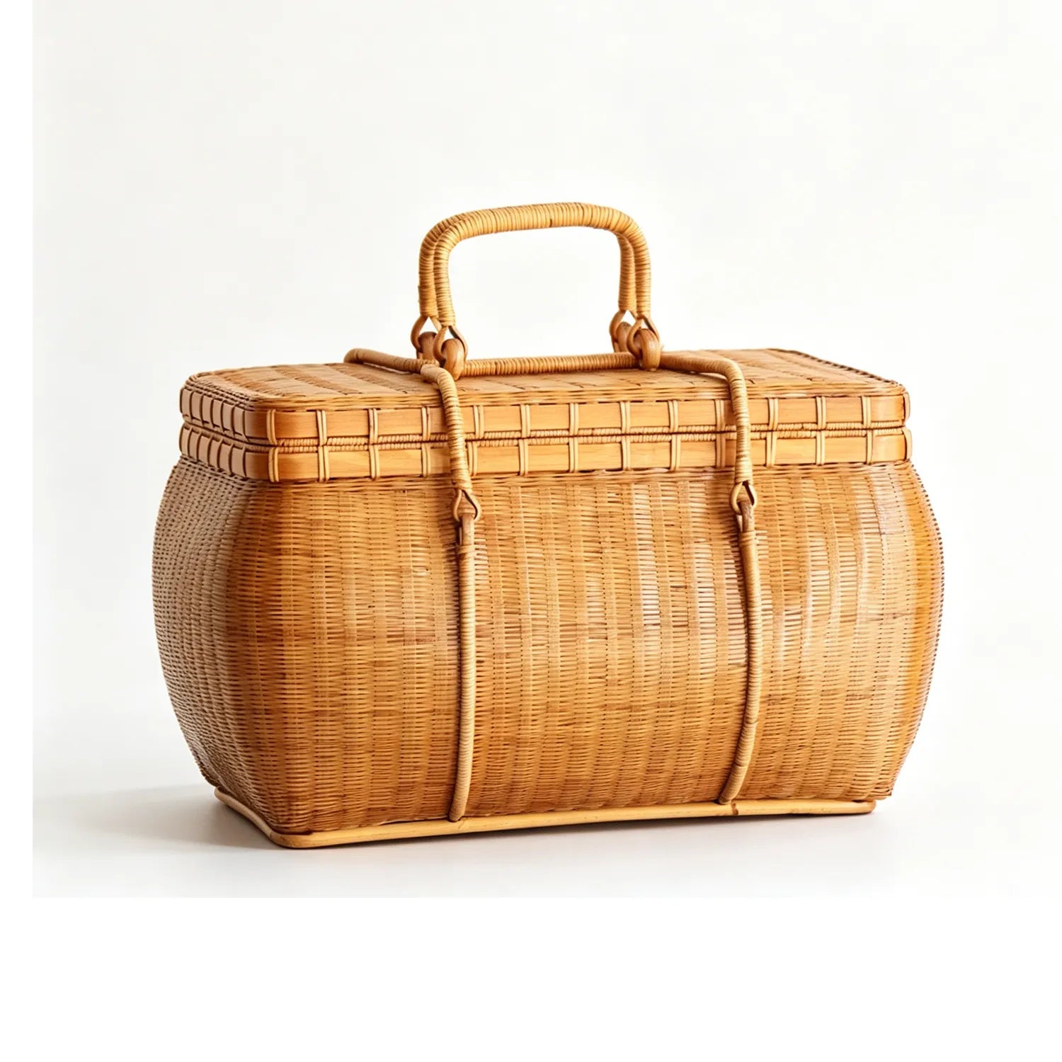 Handwoven Bamboo Lacquer Tea Set Storage Box|3 Options Available