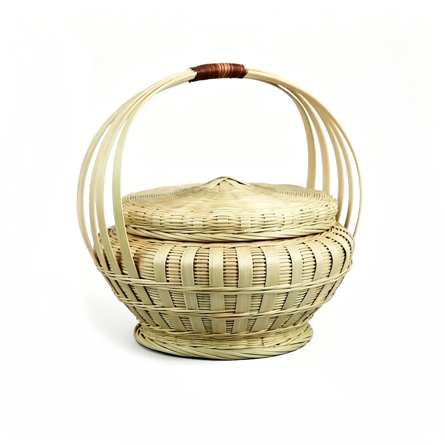 Bamboo Picnic Basket with Lid|8 Options Available