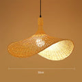 Handwoven Bamboo Straw Hat Pendant Light for Tea Room & Dining Decor|8 Options Available