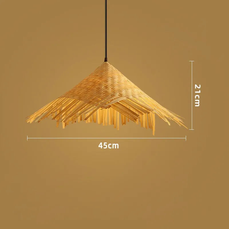 Zen Bamboo Pendant Lamp | 10 Woven Styles | Home & Commercial Use