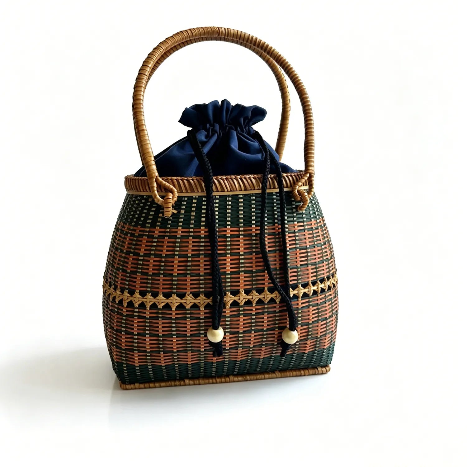 Vintage Bamboo Woven Tote Bag |6 Options Available
