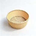 Round Handwoven Bamboo Basket Set
