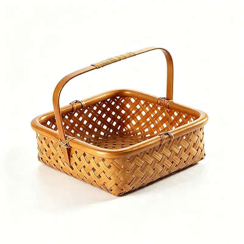 Handwoven Bamboo Carry Basket