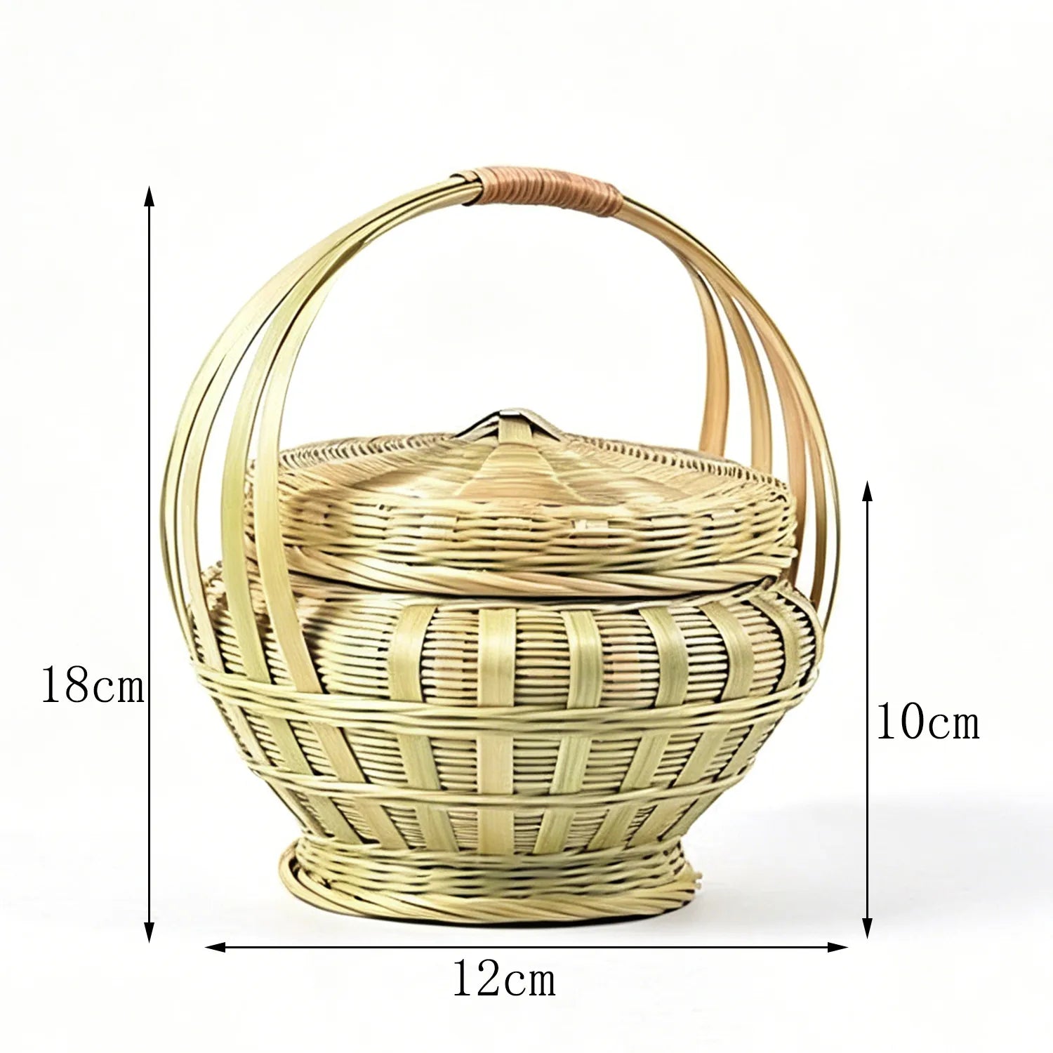 Bamboo Picnic Basket with Lid|8 Options Available