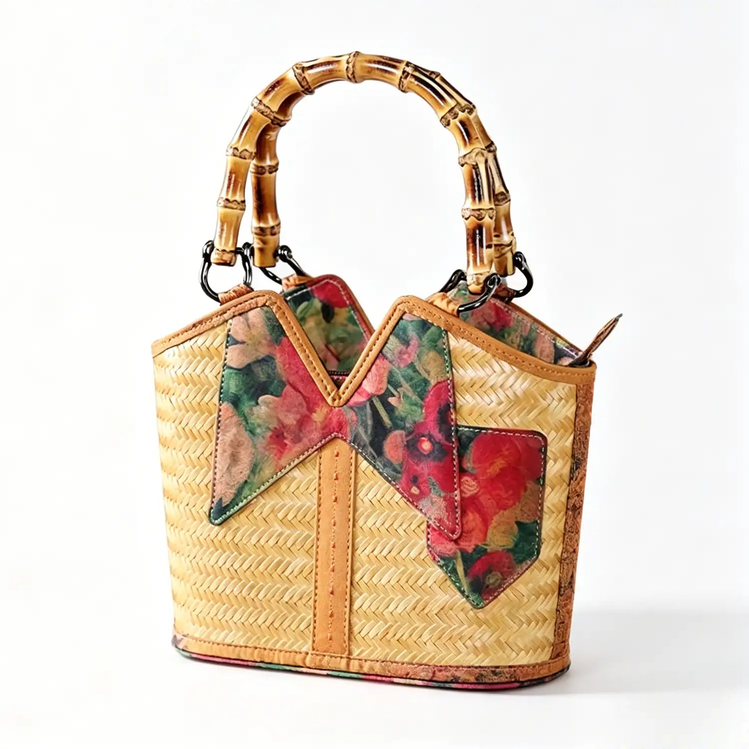 Eco-Friendly Bamboo Rattan Handwoven Tote Bag|2 Options Available