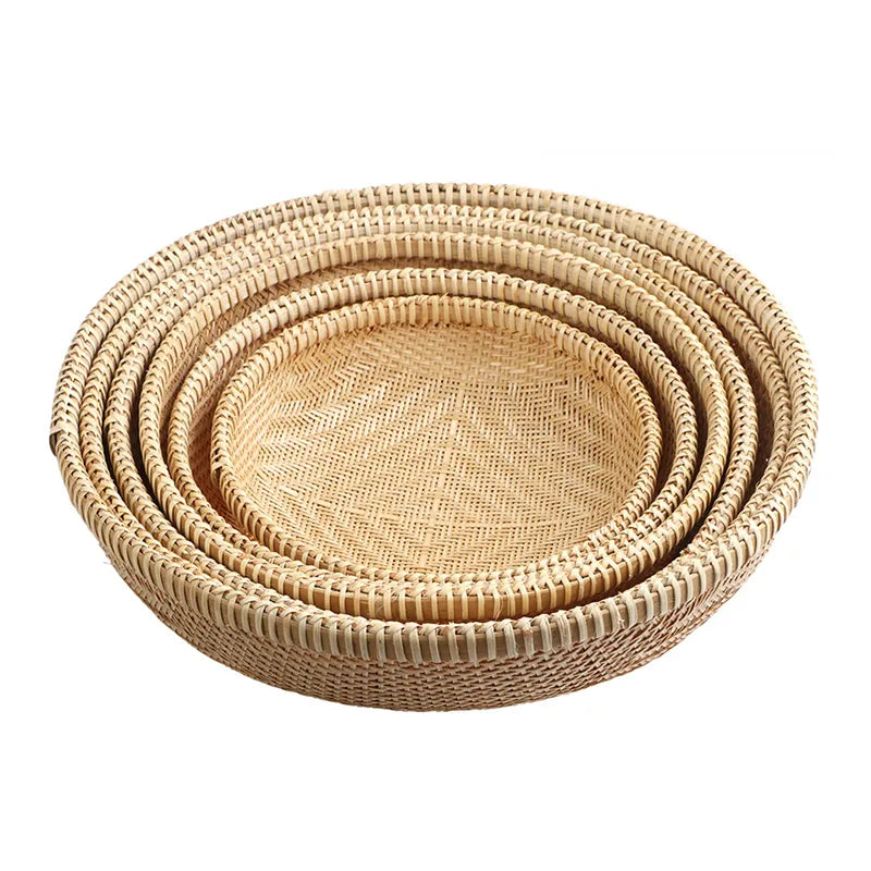 Bamboo Bread Basket Set - Handcrafted Kitchen Storage Baskets | Eco-Friendly Home Decor|11 Options Available