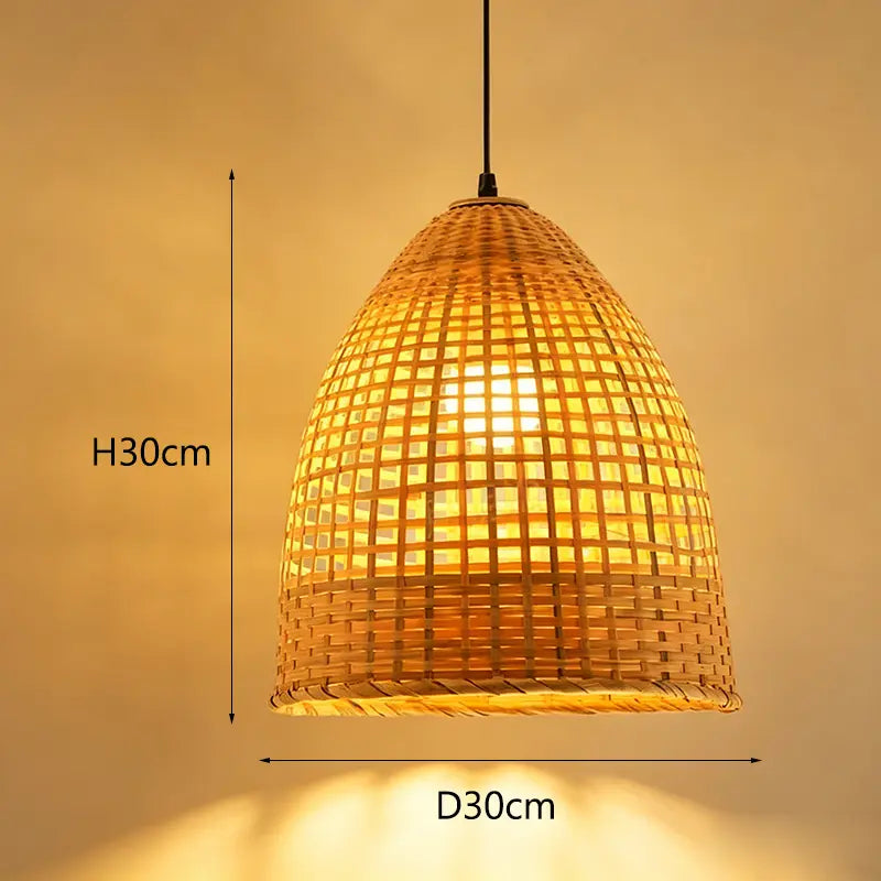 Zen Bamboo Lantern Pendant Light