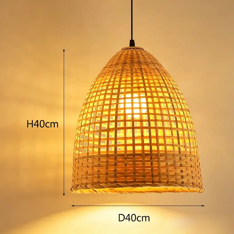Zen Bamboo Lantern Pendant Light