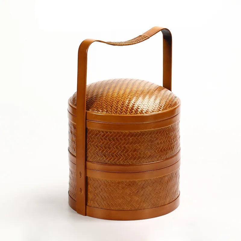 Handwoven Bamboo Tiered Storage Basket Box|11 Options Available