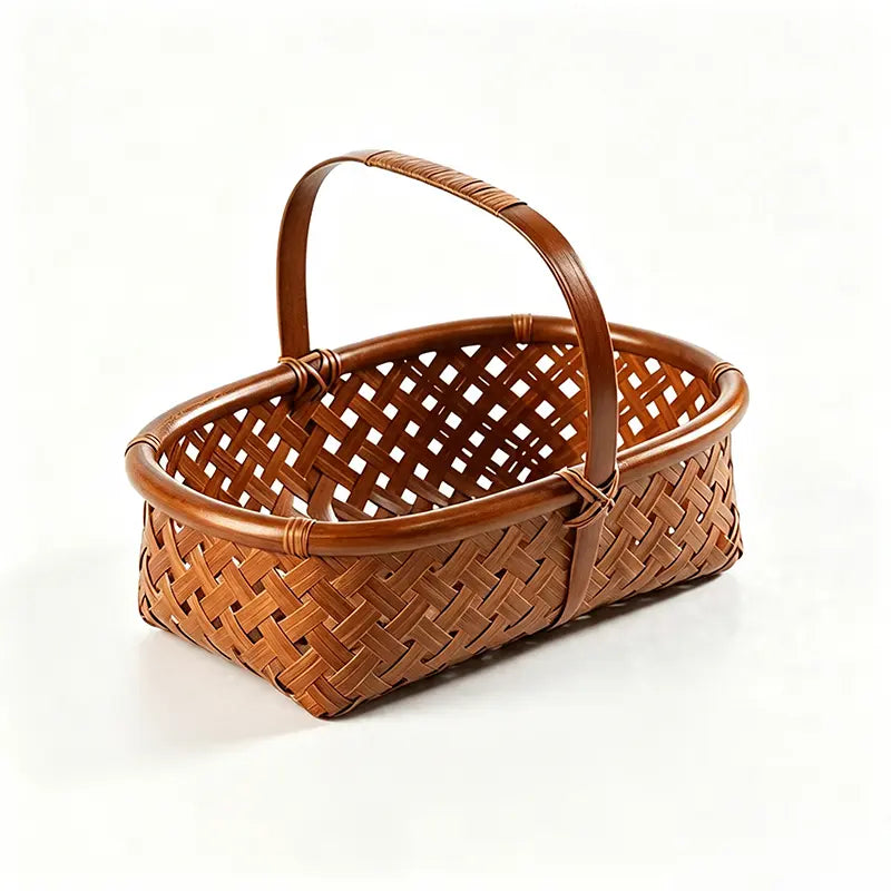 Handwoven Bamboo Carry Basket