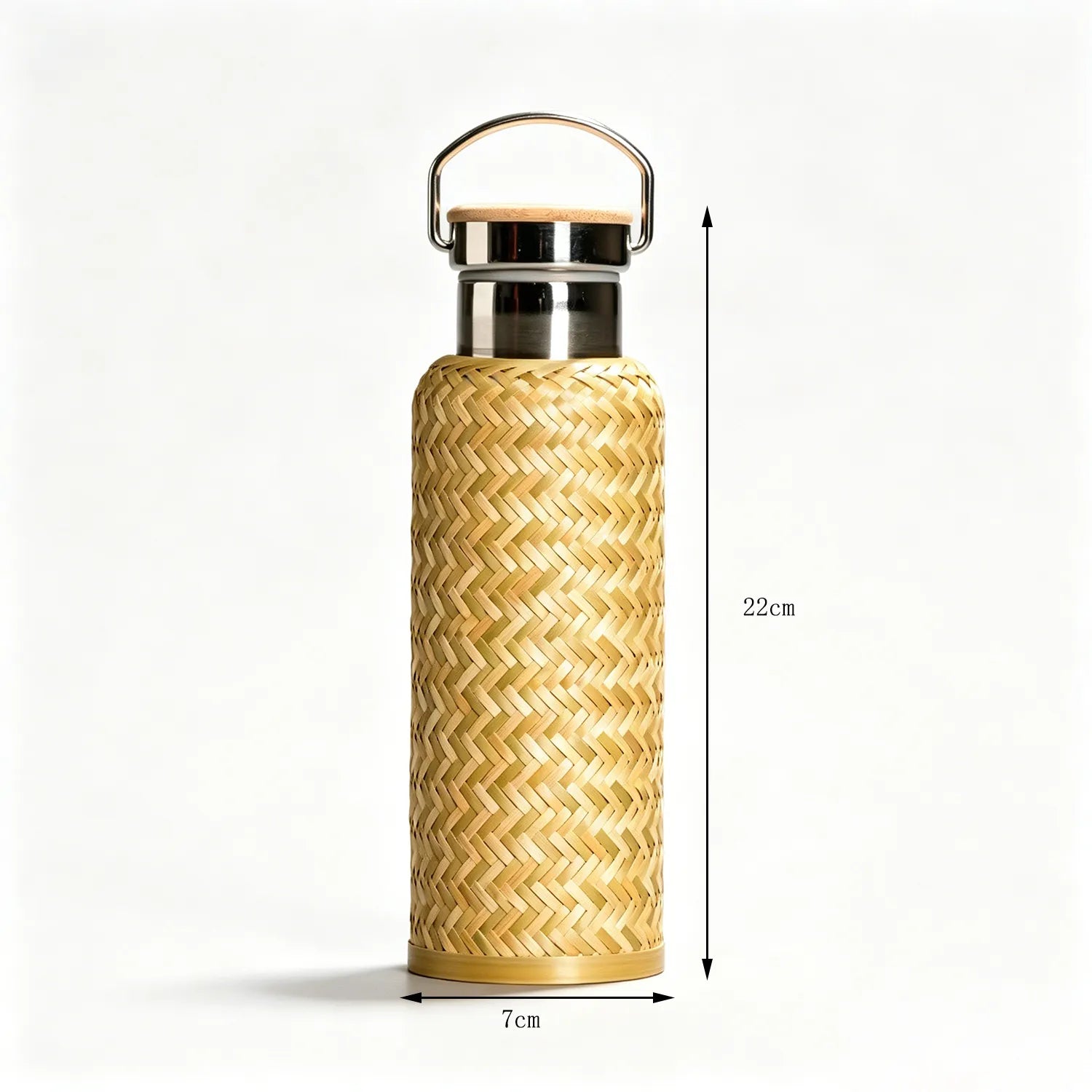 Vintage Bamboo Woven Insulated Travel Mug|11 Options Available