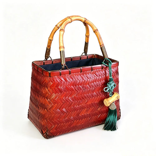 Bamboo Woven Square Handbag|2 Options Available