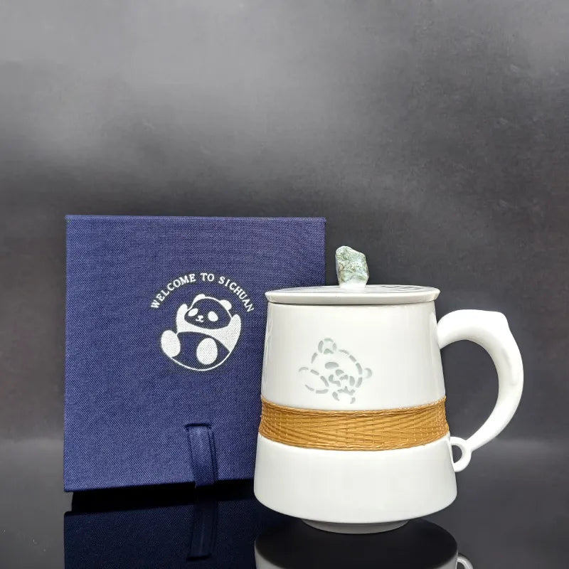 Authentic Bamboo Silk Wrapped Porcelain Cup