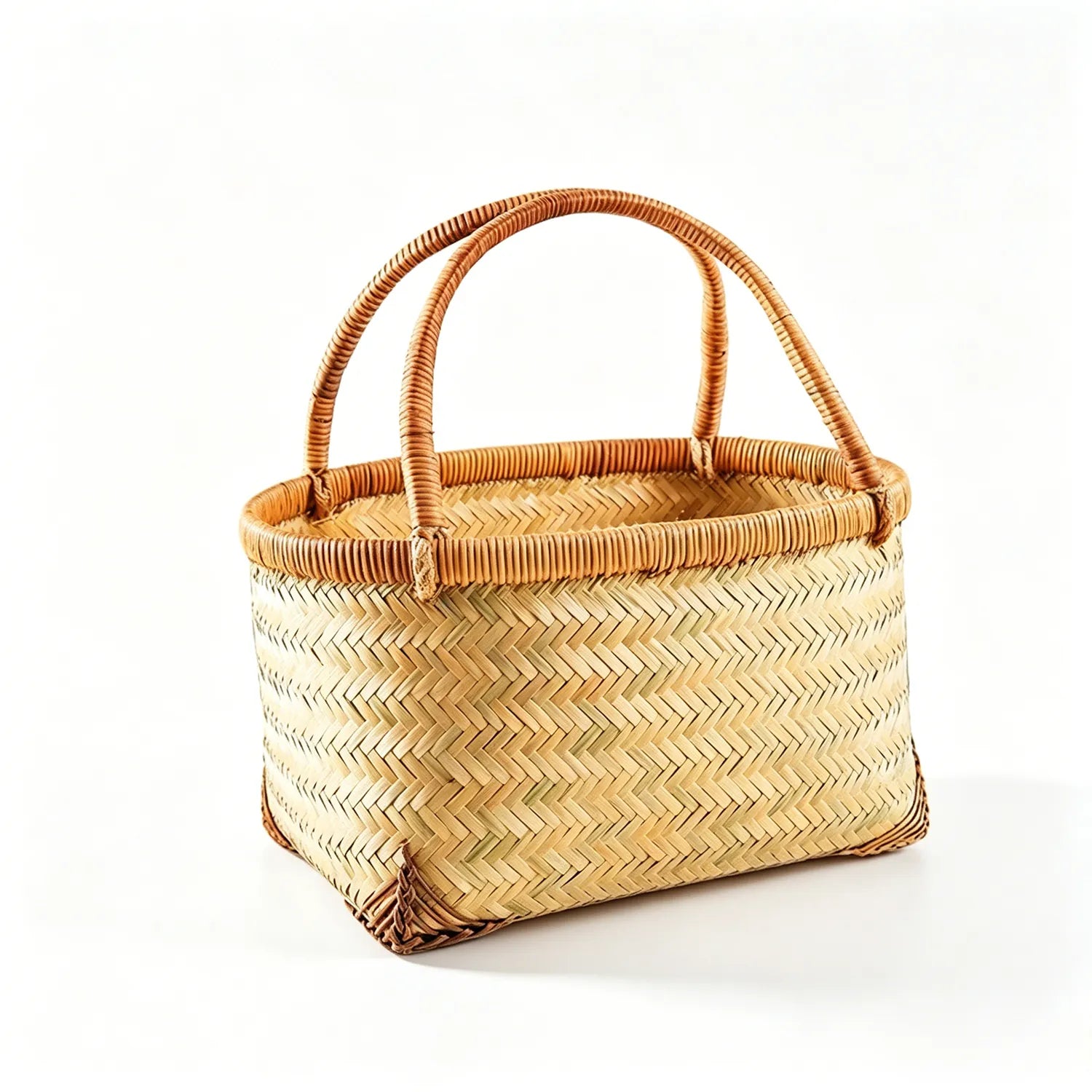 Handwoven Bamboo Shopping Basket|3 Options Available