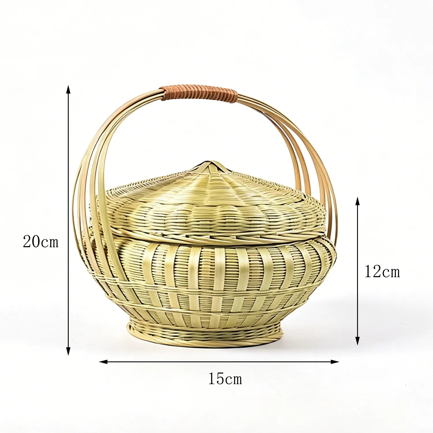 Bamboo Picnic Basket with Lid|8 Options Available