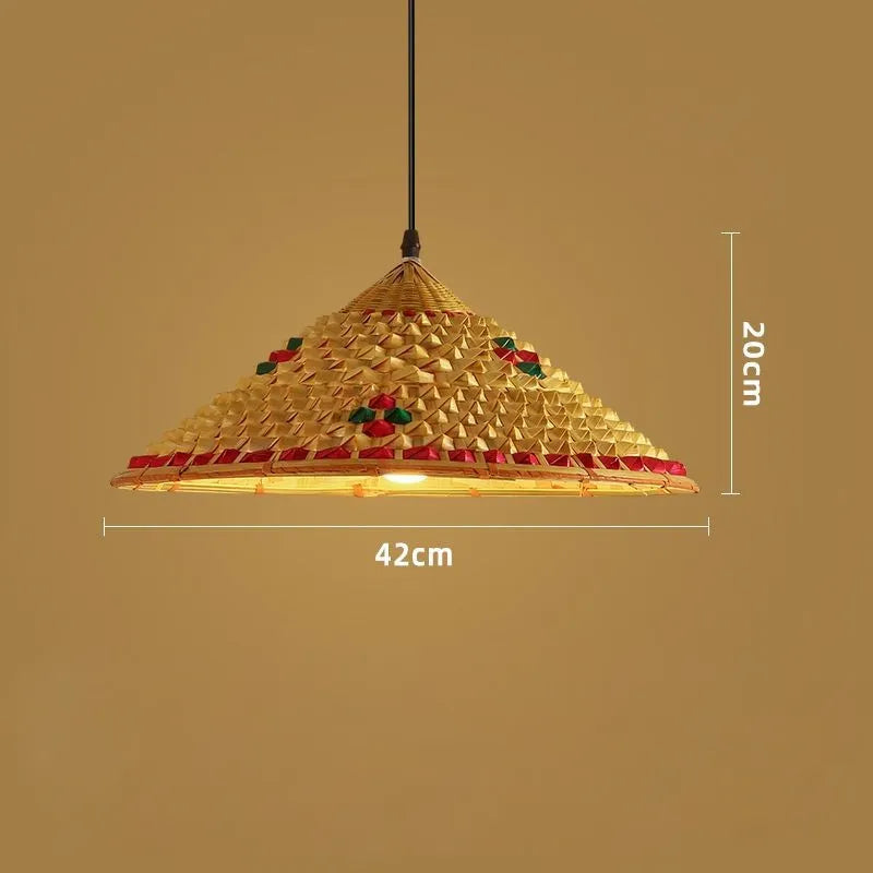 Zen Bamboo Pendant Lamp | 10 Woven Styles | Home & Commercial Use