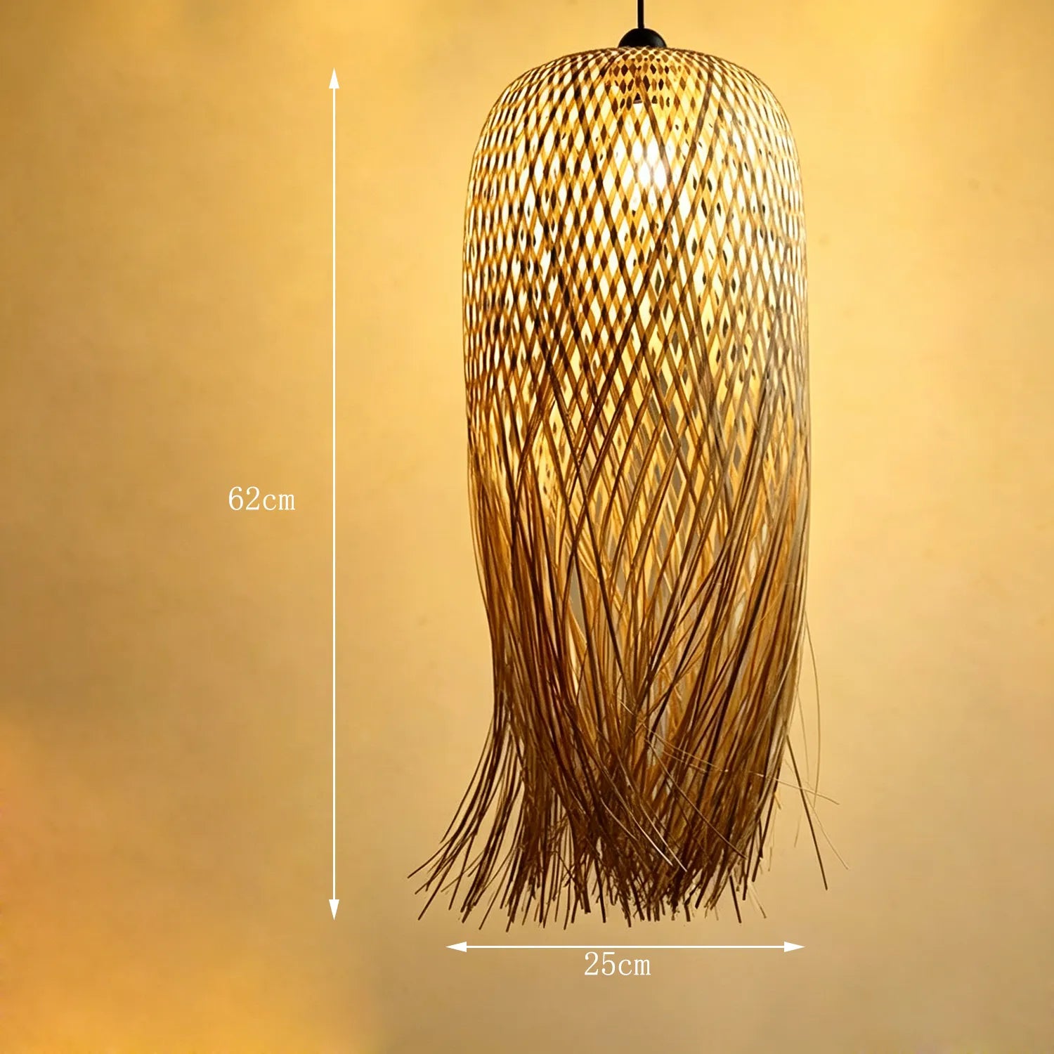 Large Bamboo Pendant Lamp | Boho Ceiling Light|5 Options Available
