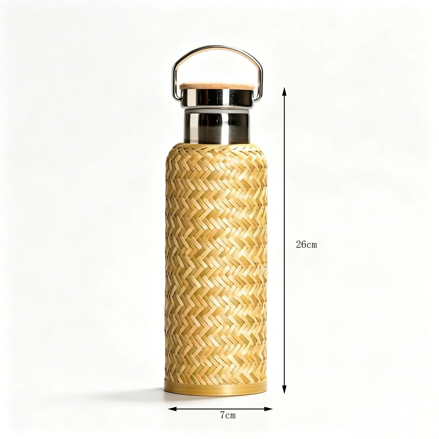 Vintage Bamboo Woven Insulated Travel Mug|11 Options Available