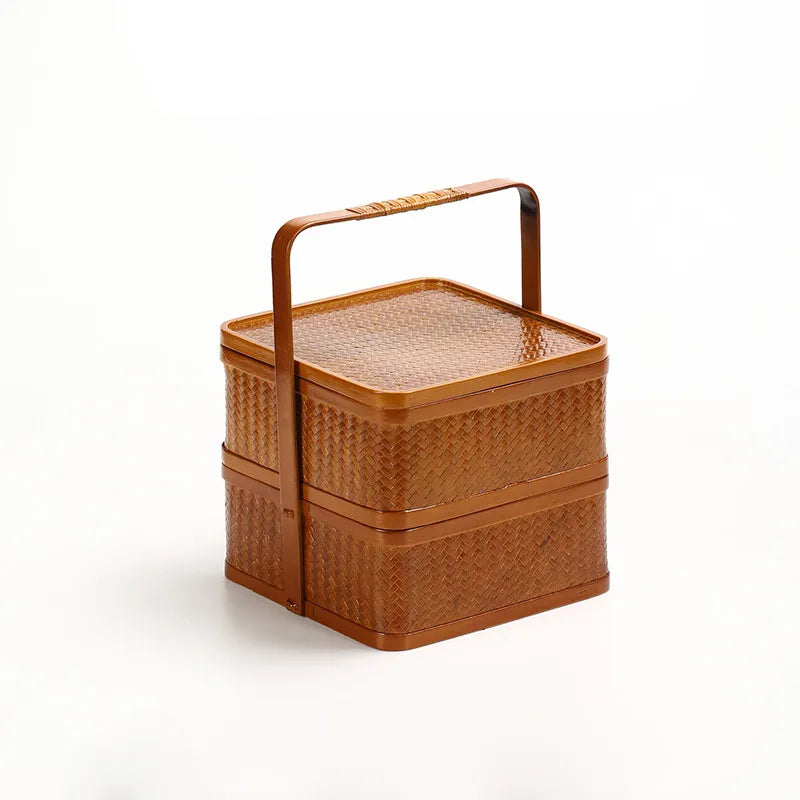 Handwoven Bamboo Tiered Storage Basket Box|11 Options Available