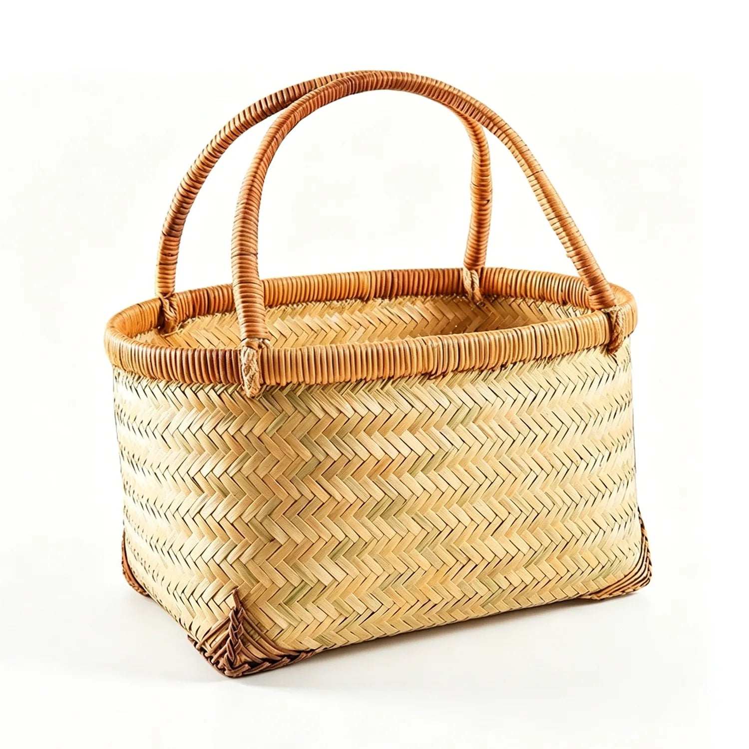 Handwoven Bamboo Shopping Basket|3 Options Available