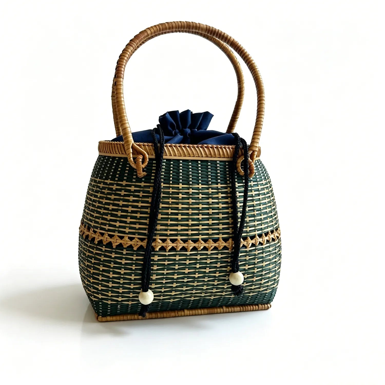 Vintage Bamboo Woven Tote Bag |6 Options Available