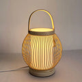 Portable Handwoven Bamboo Table Lamp