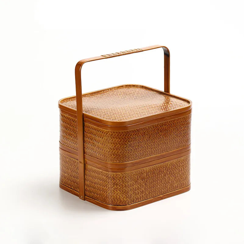 Handwoven Bamboo Tiered Storage Basket Box|11 Options Available