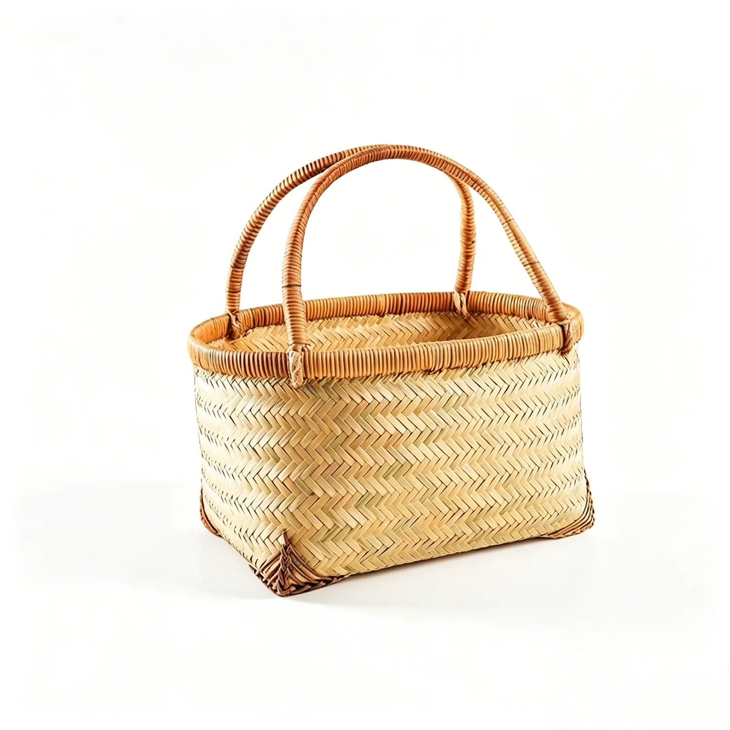 Handwoven Bamboo Shopping Basket|3 Options Available