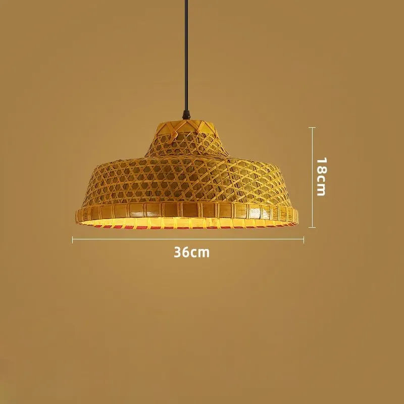 Zen Bamboo Pendant Lamp | 10 Woven Styles | Home & Commercial Use