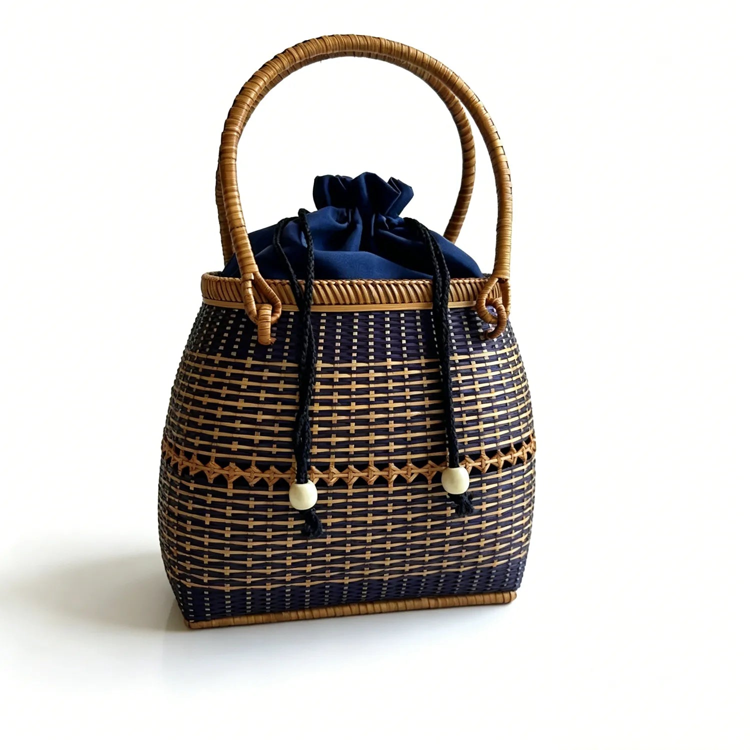 Vintage Bamboo Woven Tote Bag |6 Options Available