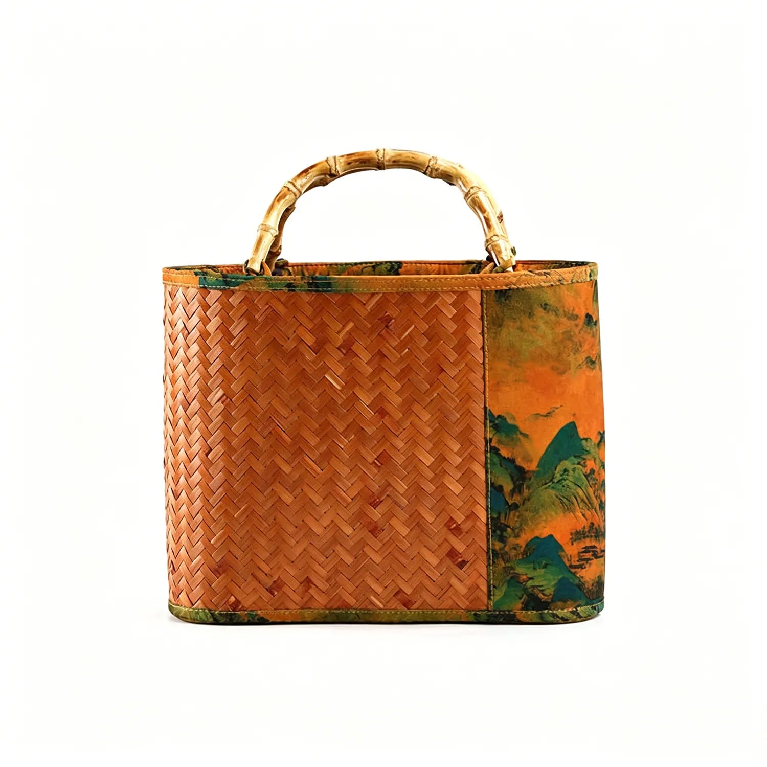 Handwoven Bamboo Tote Bag|5 Options Available