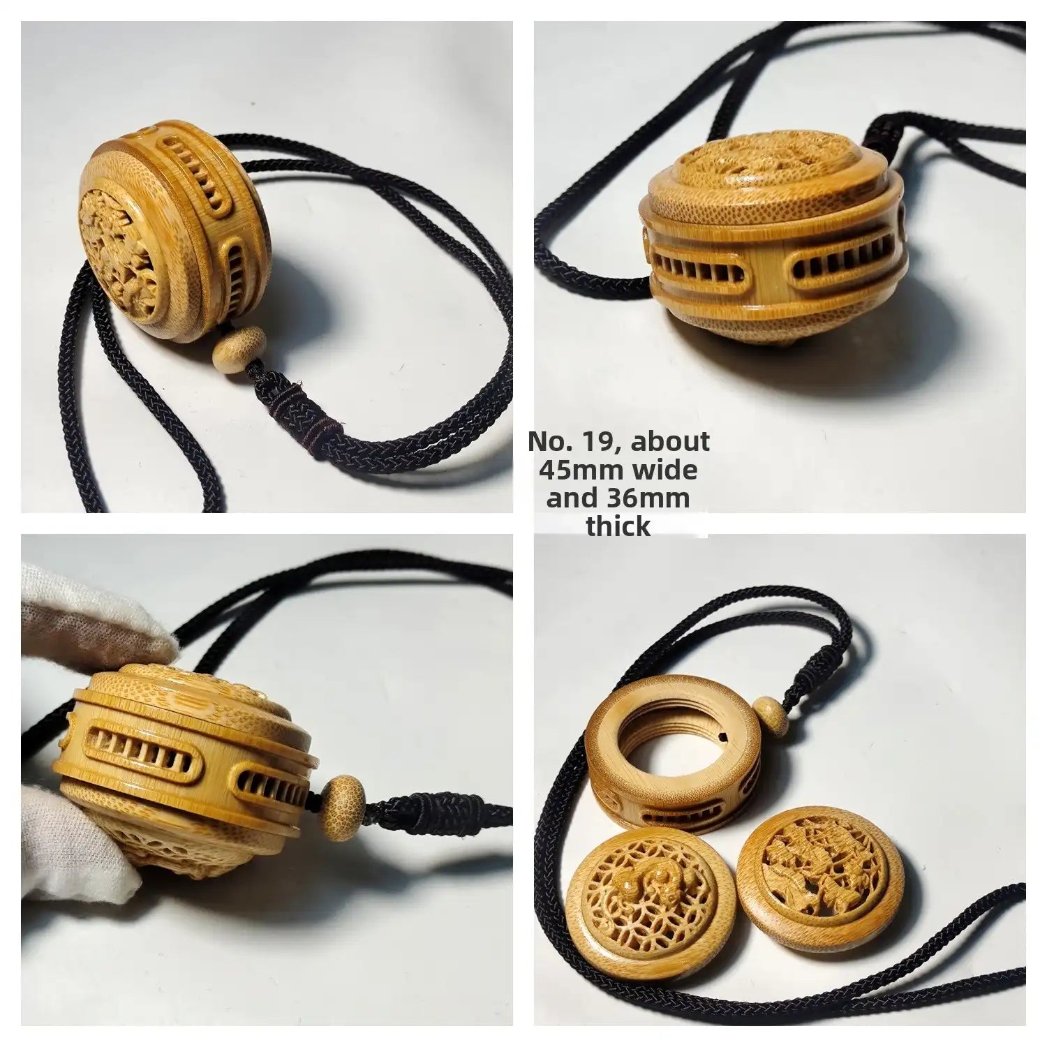 Solid Bamboo Root Pendant – Handcrafted (11 Styles)