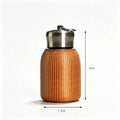 Vintage Bamboo Woven Insulated Travel Mug|11 Options Available