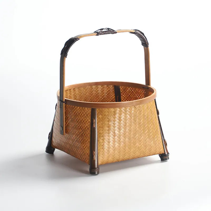 Handwoven Bamboo Picnic & Storage Basket|6 Options Available