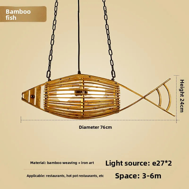 Bamboo Wabi Sabi Wall Pendant Lamp, Zen Ambient Light, 16 Styles Available