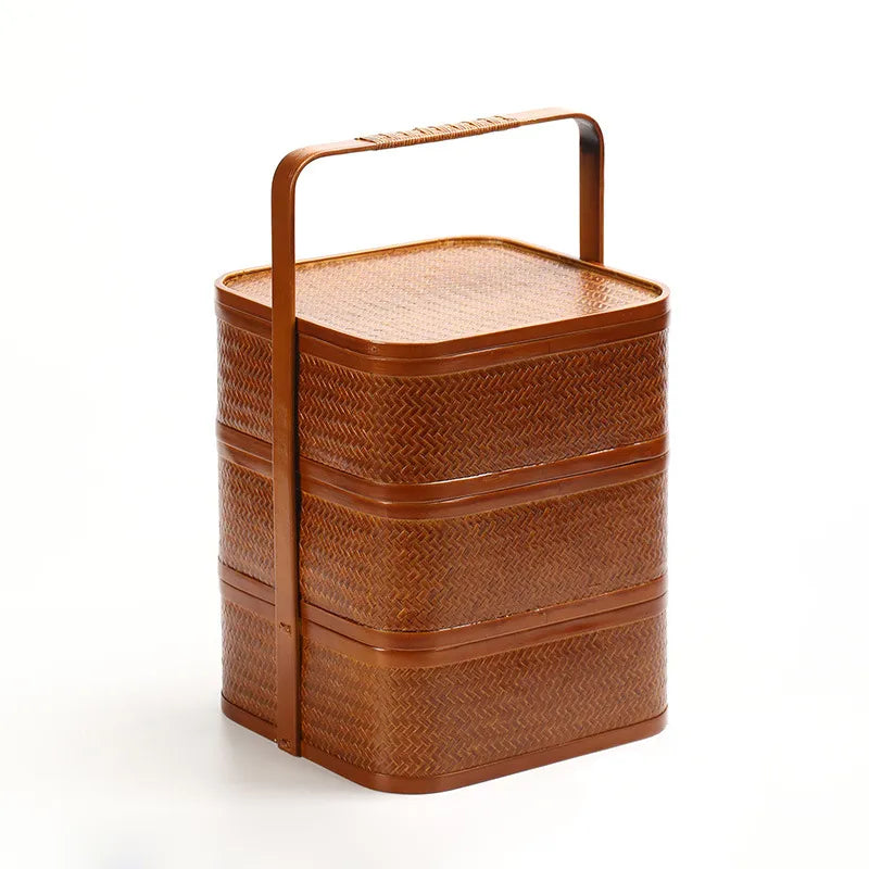 Handwoven Bamboo Tiered Storage Basket Box|11 Options Available