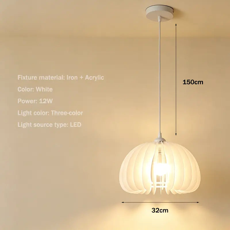 Modern White Petal Pendant Light