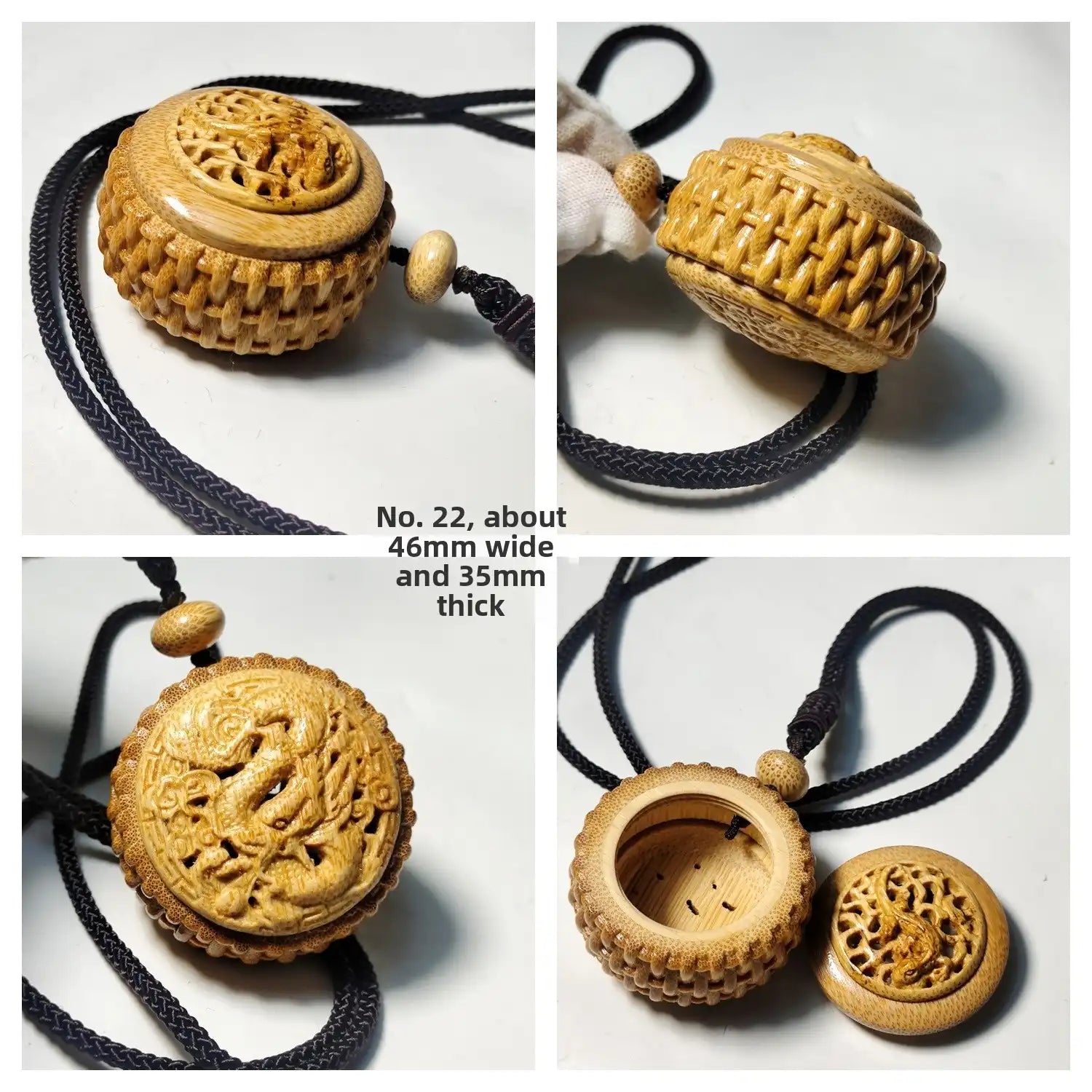 Solid Bamboo Root Pendant – Handcrafted (11 Styles)