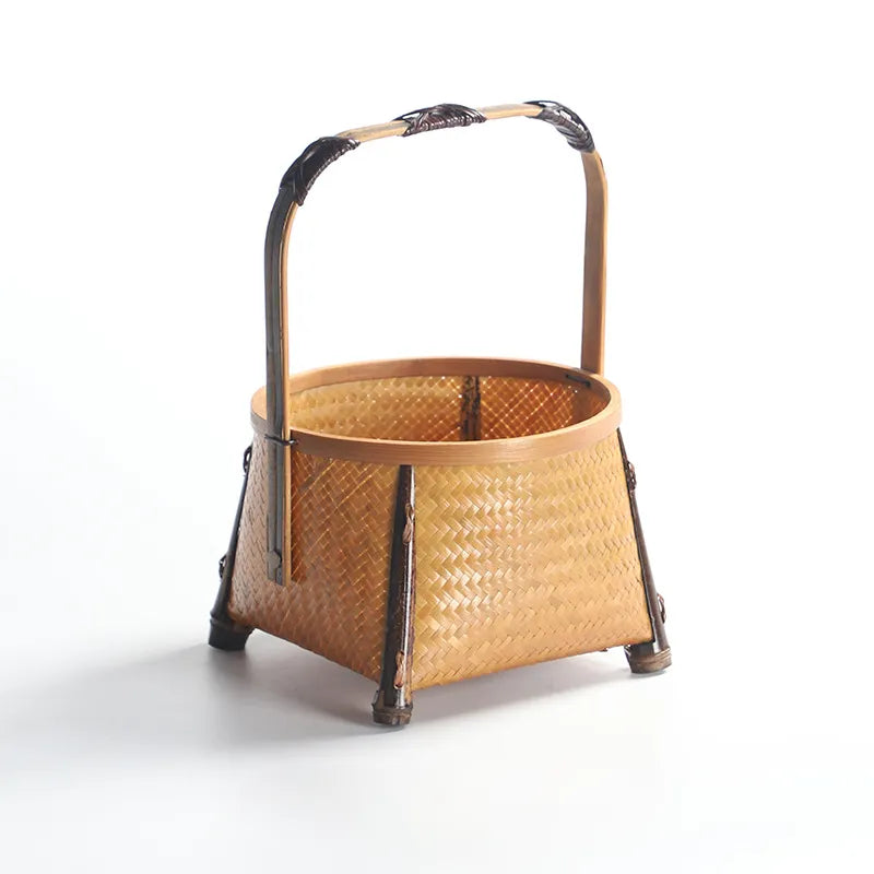Handwoven Bamboo Picnic & Storage Basket|6 Options Available