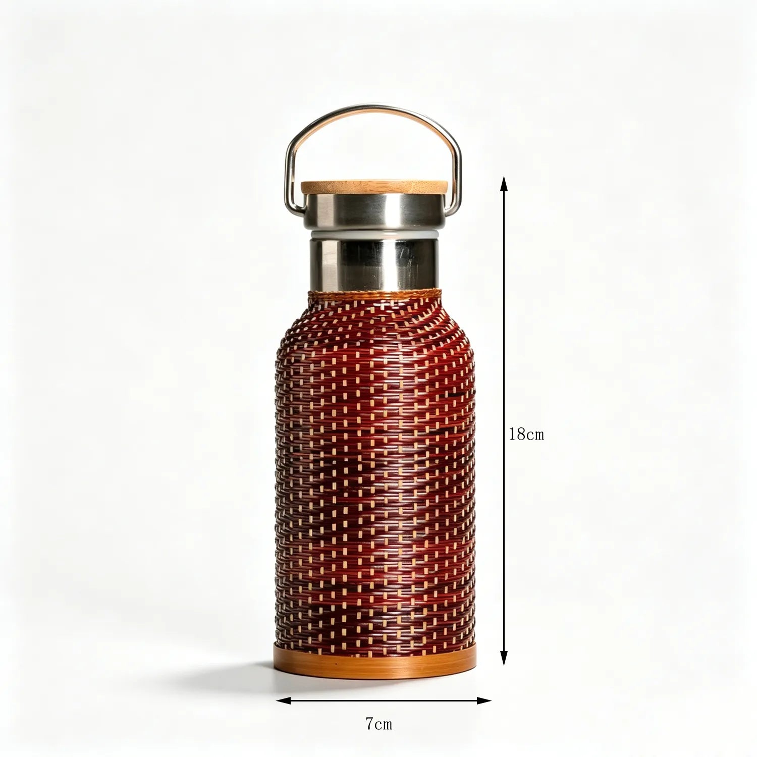 Vintage Bamboo Woven Insulated Travel Mug|11 Options Available