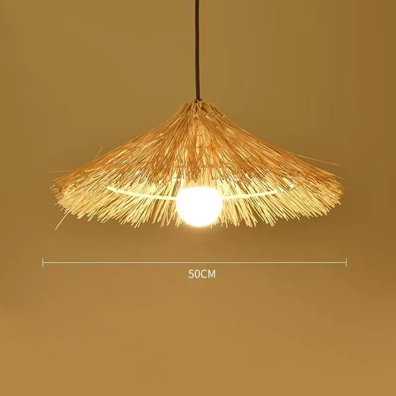 Zen Bamboo Pendant Lamp | 10 Woven Styles | Home & Commercial Use