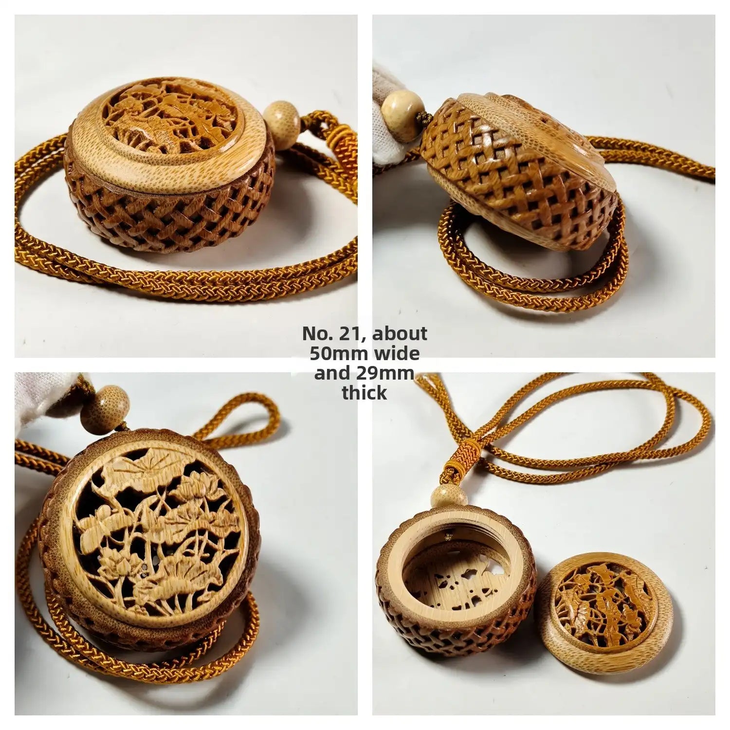 Solid Bamboo Root Pendant – Handcrafted (11 Styles)