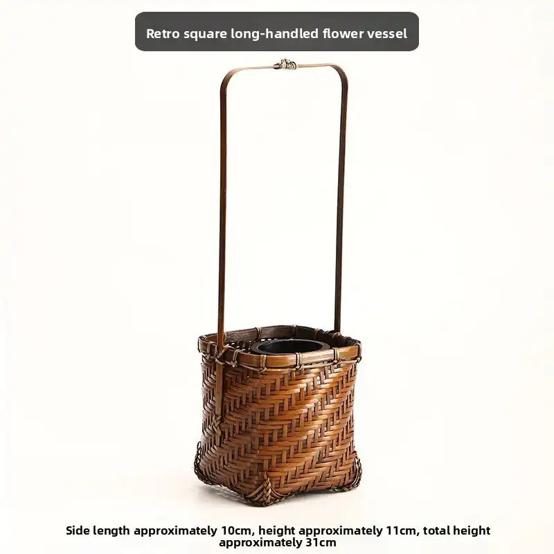 Handwoven Bamboo Zen Flower Vase – 29 Styles Available