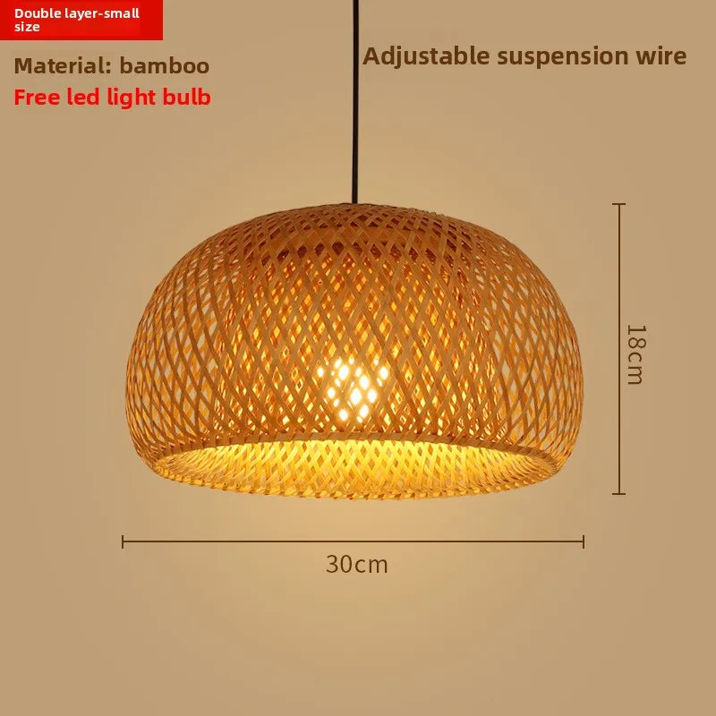 Zen Bamboo Chandelier | 80+ Woven Styles | Home & Commercial Use