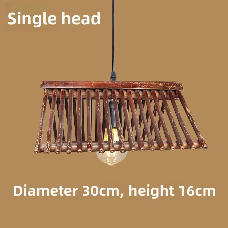 Bamboo Wabi Sabi Wall Pendant Lamp, Zen Ambient Light, 16 Styles Available