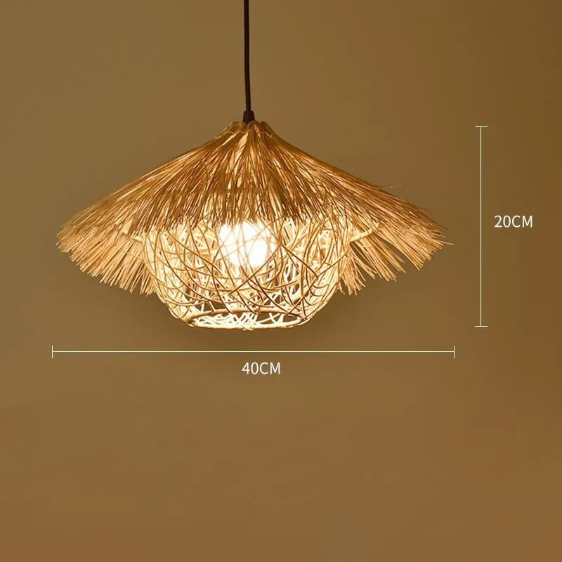 Zen Bamboo Pendant Lamp | 10 Woven Styles | Home & Commercial Use