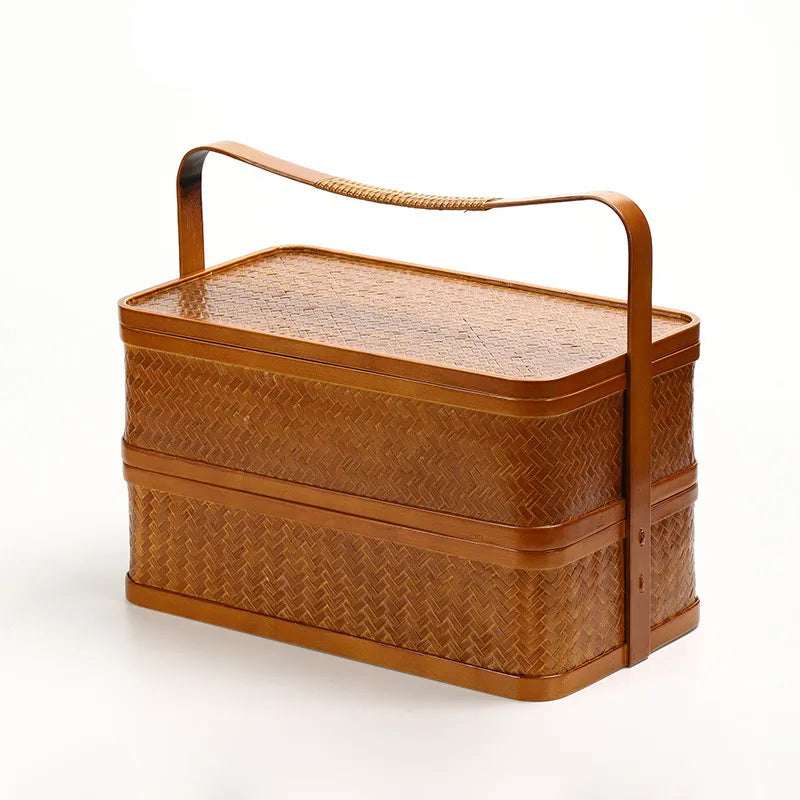 Handwoven Bamboo Tiered Storage Basket Box|11 Options Available