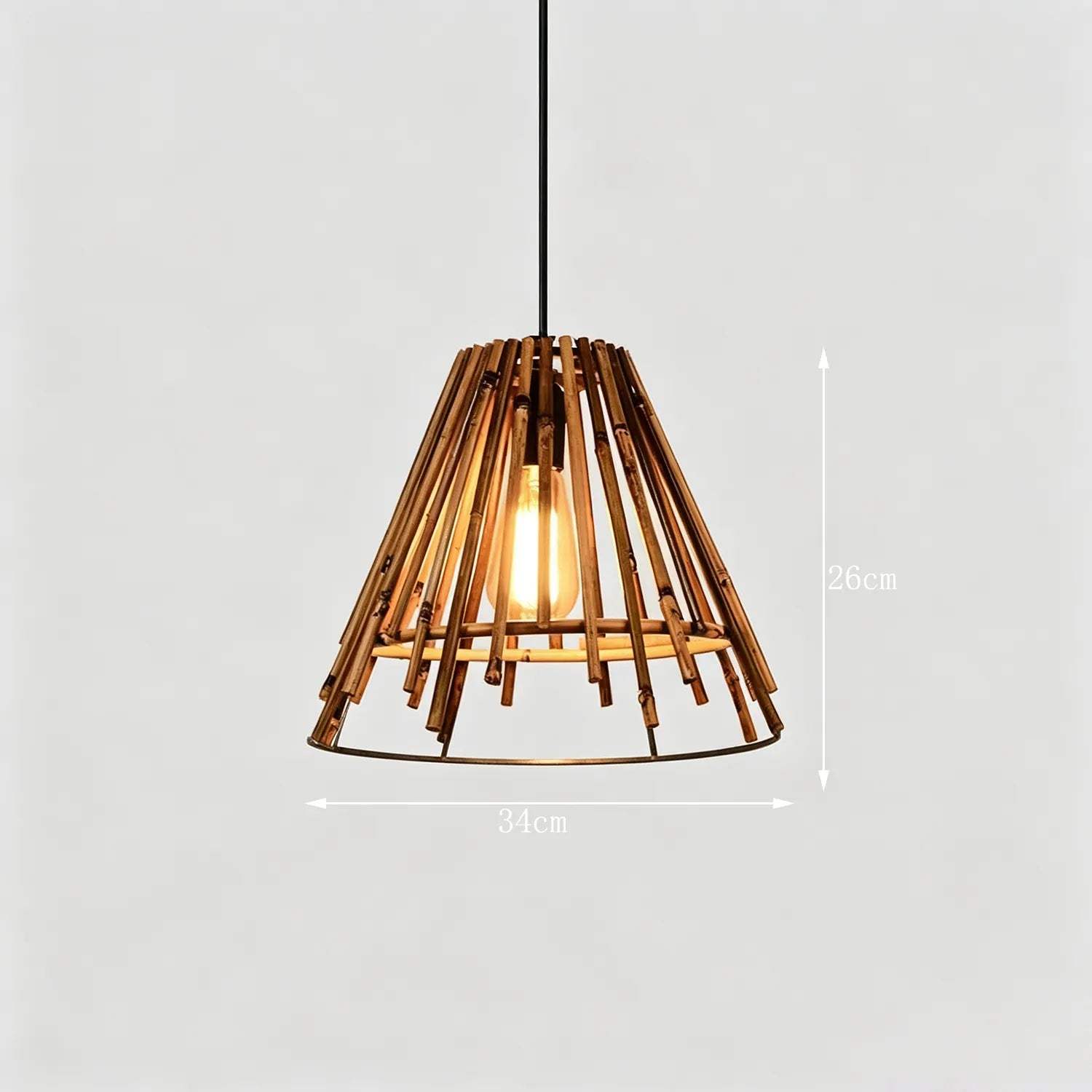 Bamboo Wabi Sabi Wall Pendant Lamp| Zen Ambient Light|16 Options Available